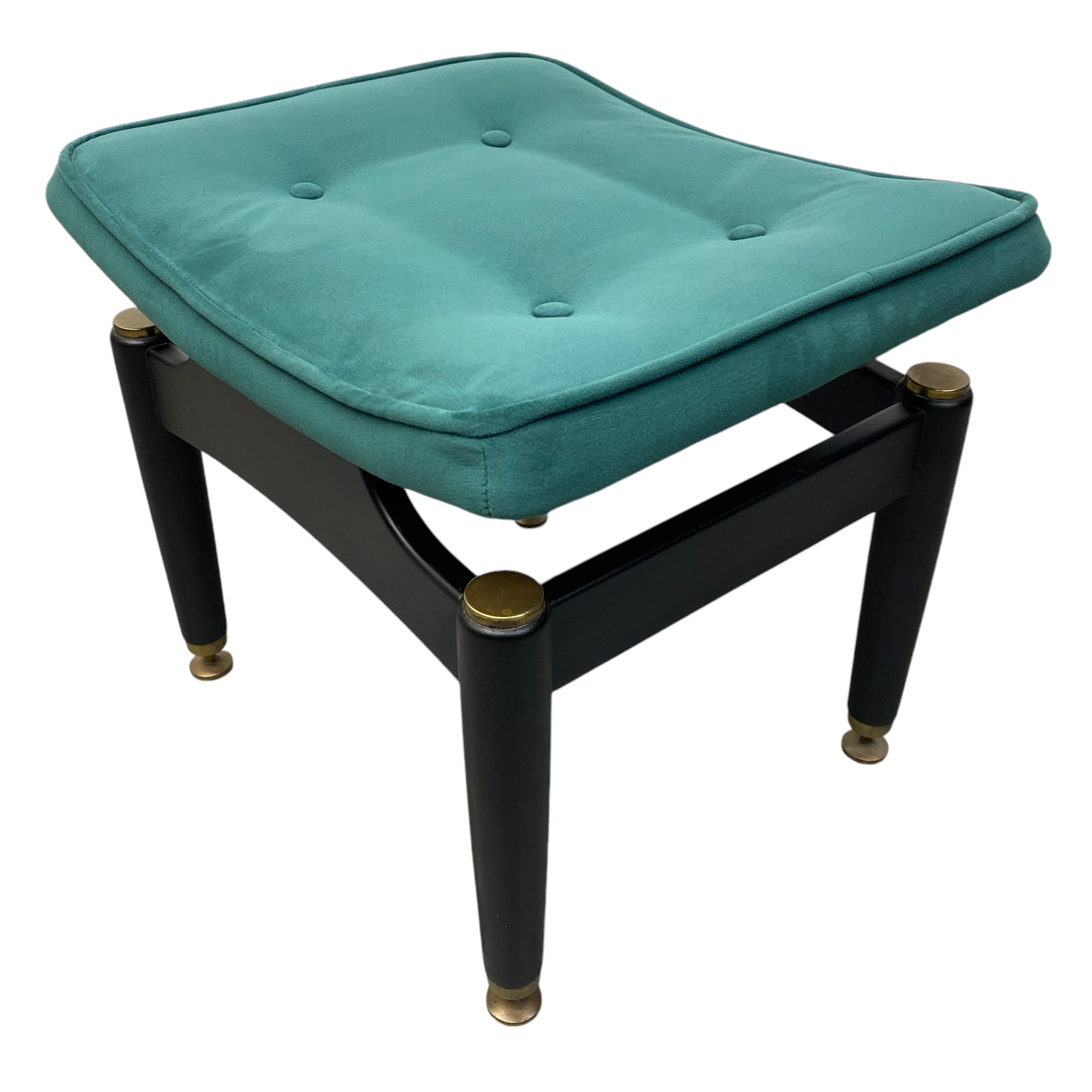 Green Velvet Stool