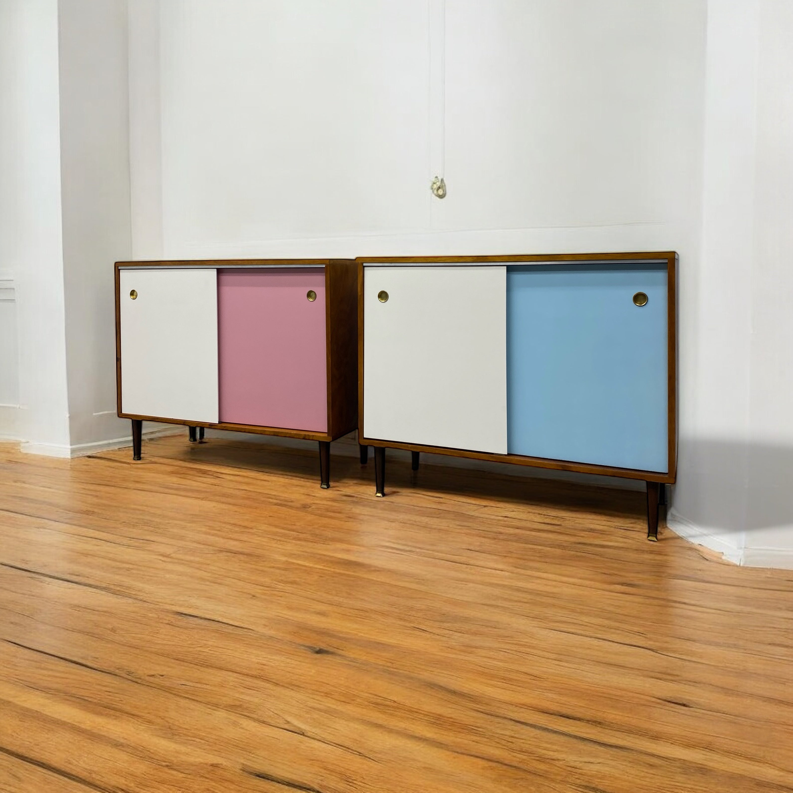 Room Set Midcentury Cabinets Teak Coloured Fronts Jiri Jiroutek Style Sideboard