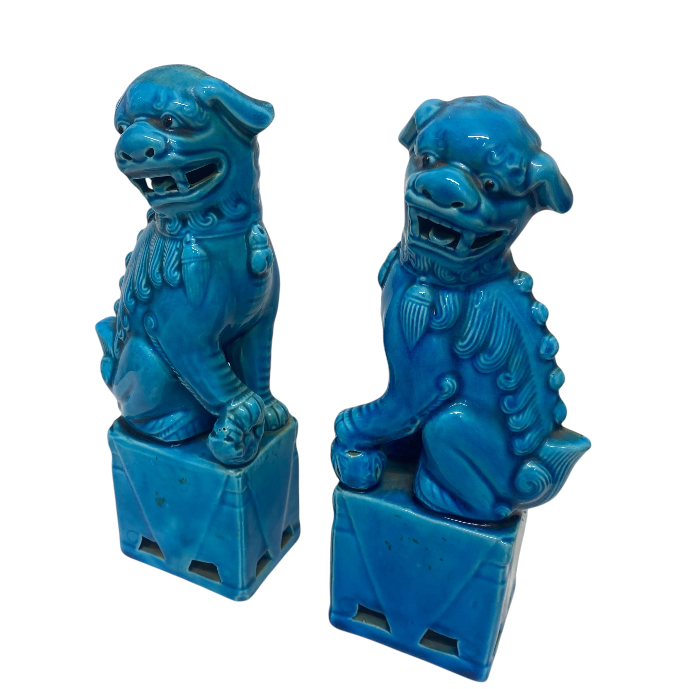 blue foo dogs 