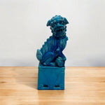 Load image into Gallery viewer, Shelf Foo Dogs China Turquoise Enamel Porcelain Large
