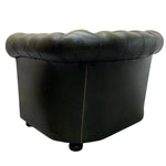 Load image into Gallery viewer, back of Chesterfield Chair Green Leather
