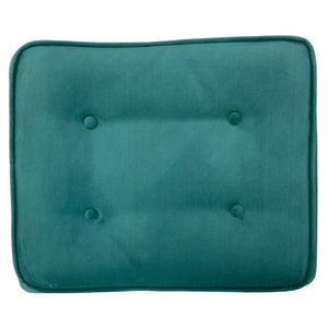 Green Velvet Buttoned Stool