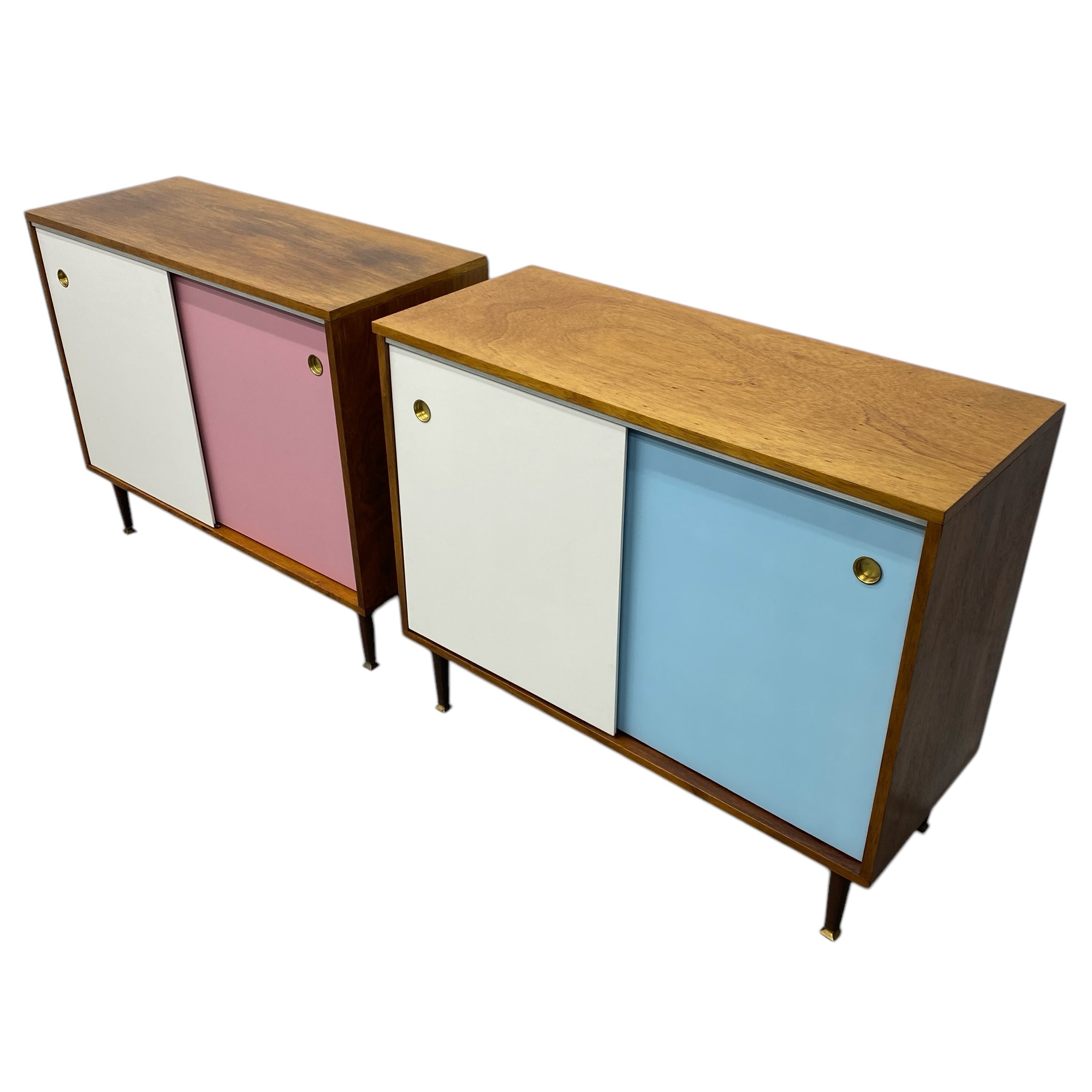 Teak And Coloured Fronts Sideboards