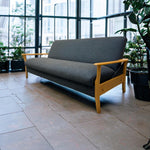 Load image into Gallery viewer, Midcentury Sofa Bed Danish Influence Reupholstered Camira Fabric
