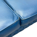 Load image into Gallery viewer, Blue leather seat cushion
