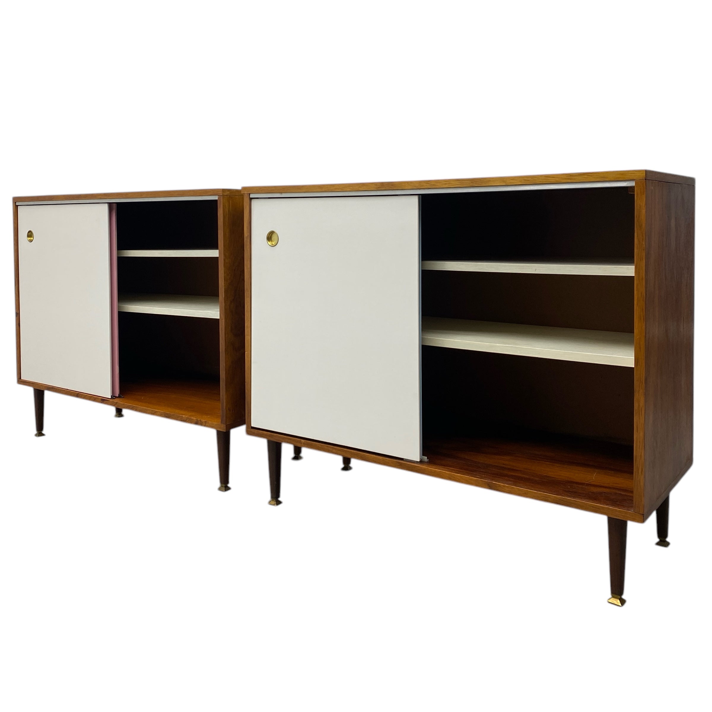 Internal Shelving Midcentury Cabinets Teak Coloured Fronts Jiri Jiroutek Style Sideboard