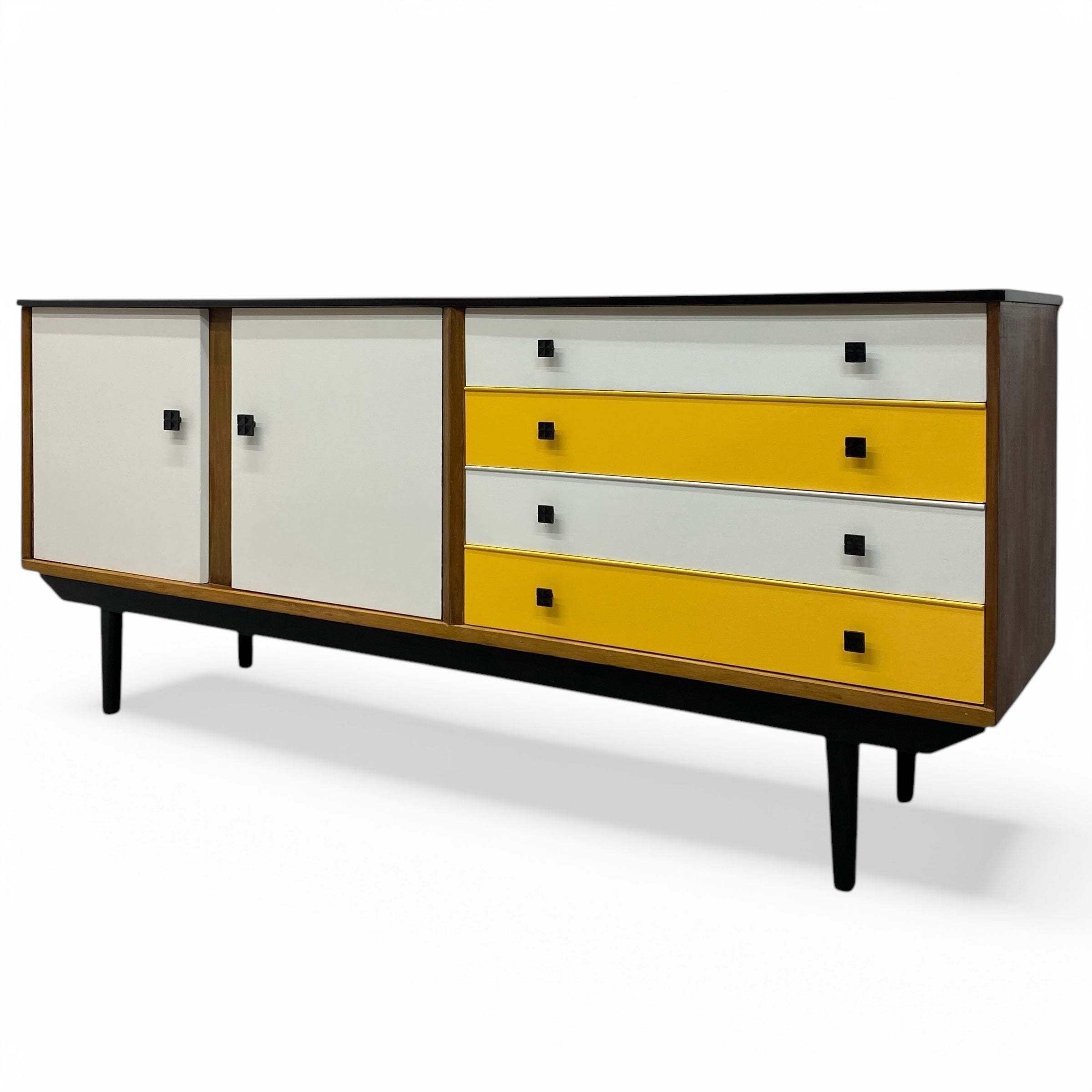 Sideboard Yellow White Black