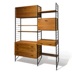 Load image into Gallery viewer, Teak Ladderax Shelving Drawers Drinks Cabinet
