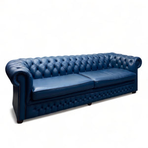 Blue Leather Sofa