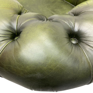 buttons Chesterfield Chair Green Leather