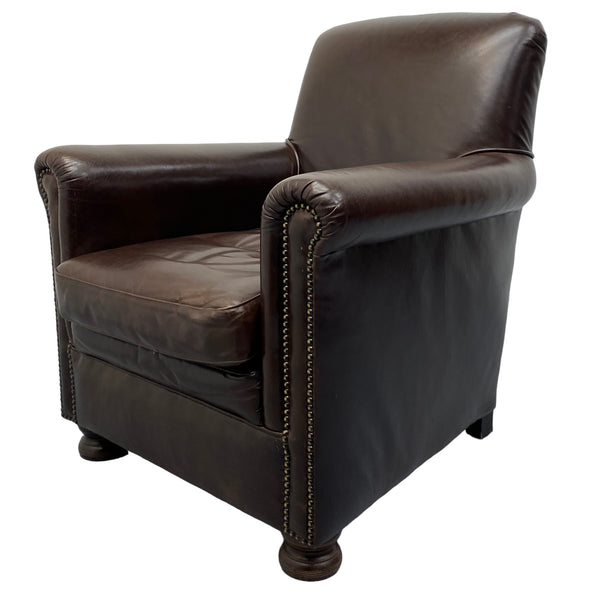 Small leather club online chair