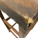 Load image into Gallery viewer, Age Related Vintage School Stool Brown Leather

