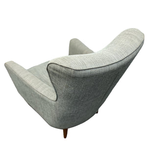 Back oF Contemporary Lounge Chair Teal