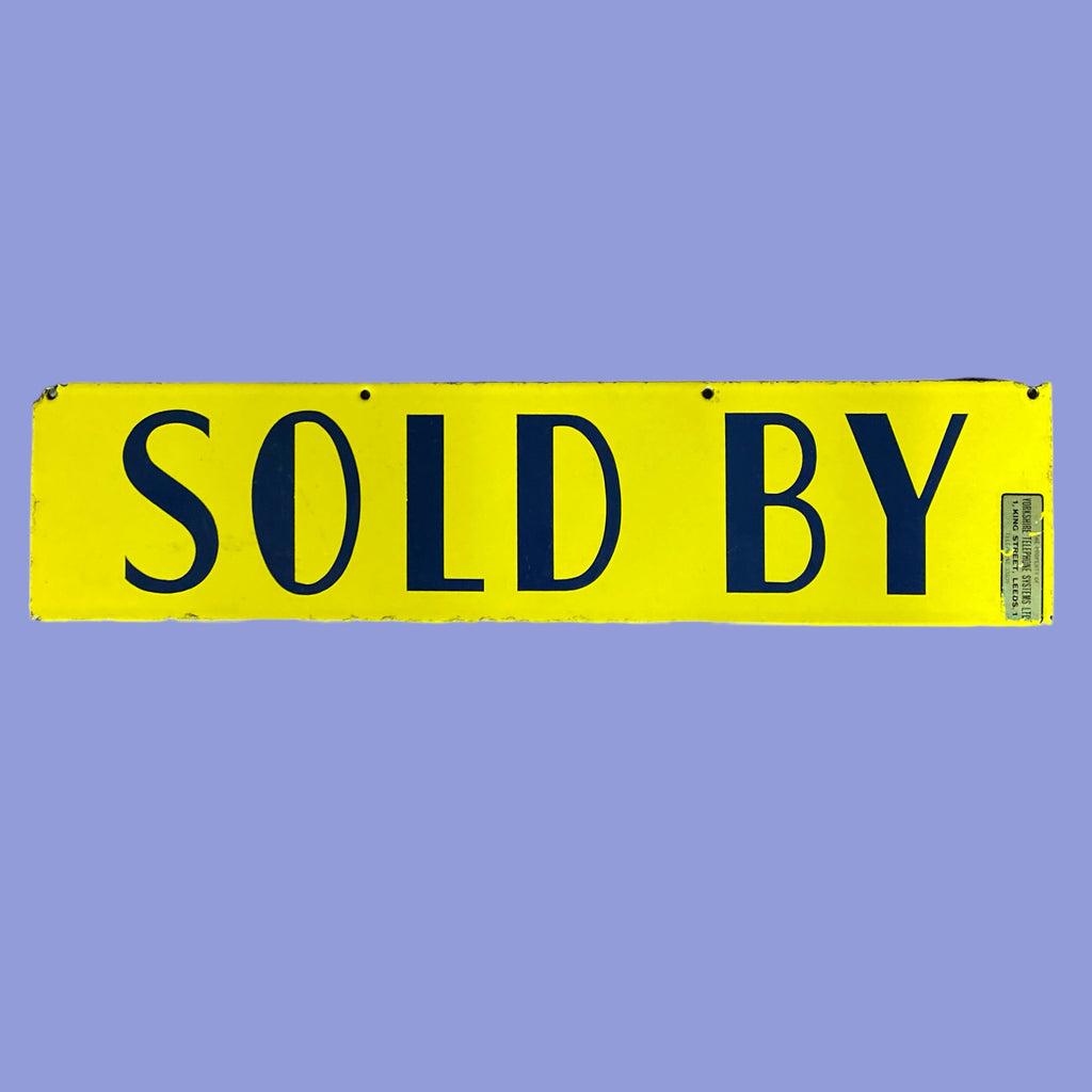 SOLD BY Enamel Signage Vintage