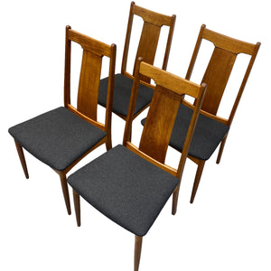 Teak And Wool Dining Chairs