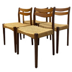 Load image into Gallery viewer, Set Of Four Dining Chairs Papercord Arne Hovmand Olsen Mogens Kold
