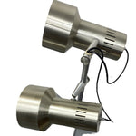 Load image into Gallery viewer, Two Brushed Steel Lamp Heads
