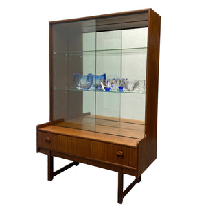 mirrored Midcentury Display Cabinet