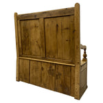 Load image into Gallery viewer, Back Antique Settle Monks Bench Pembrokeshire Pine
