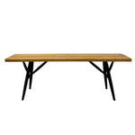 Load image into Gallery viewer, black ebonised legs and pine top bench
