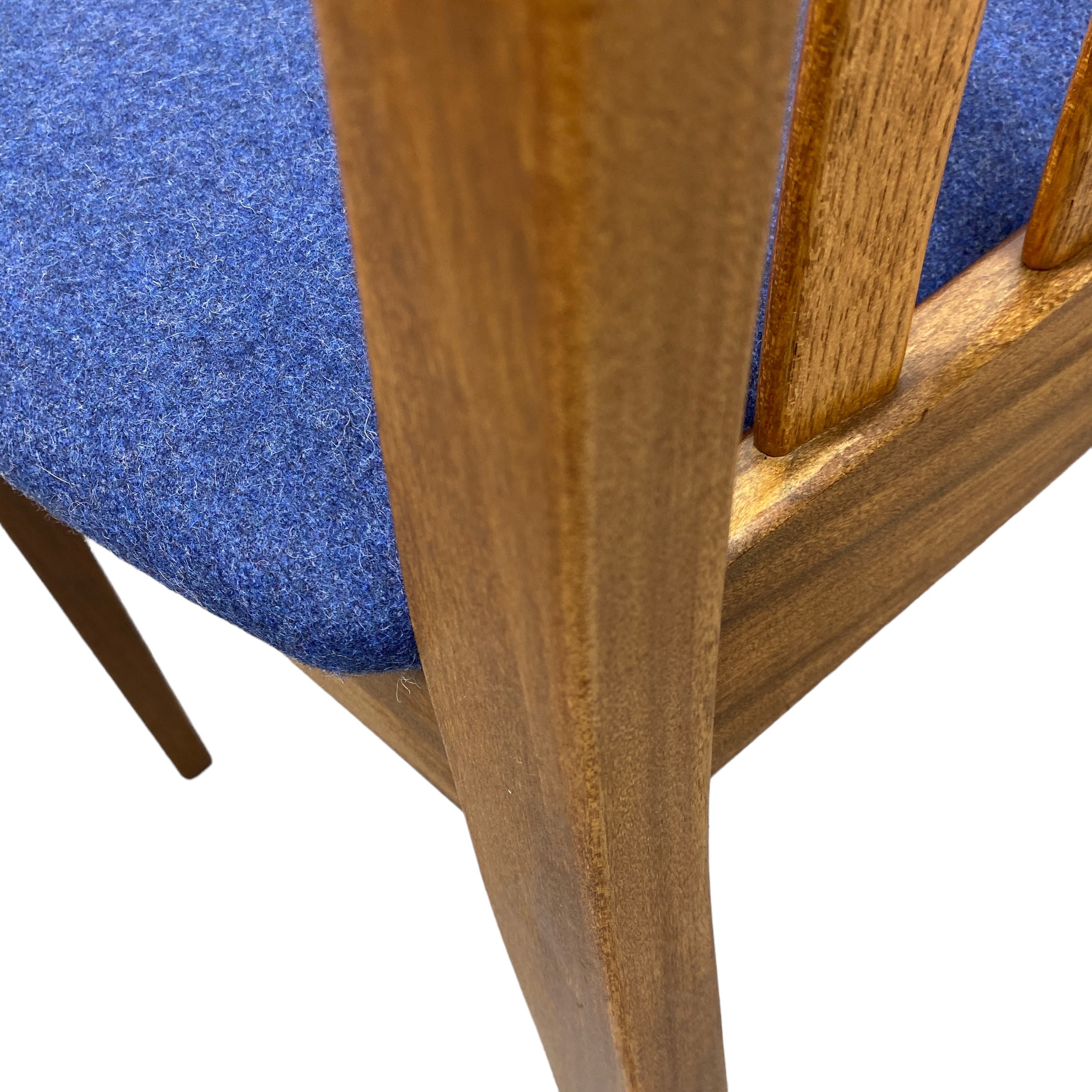 Teak & Blue Wool G Plan Fresco Dining Chairs SIx