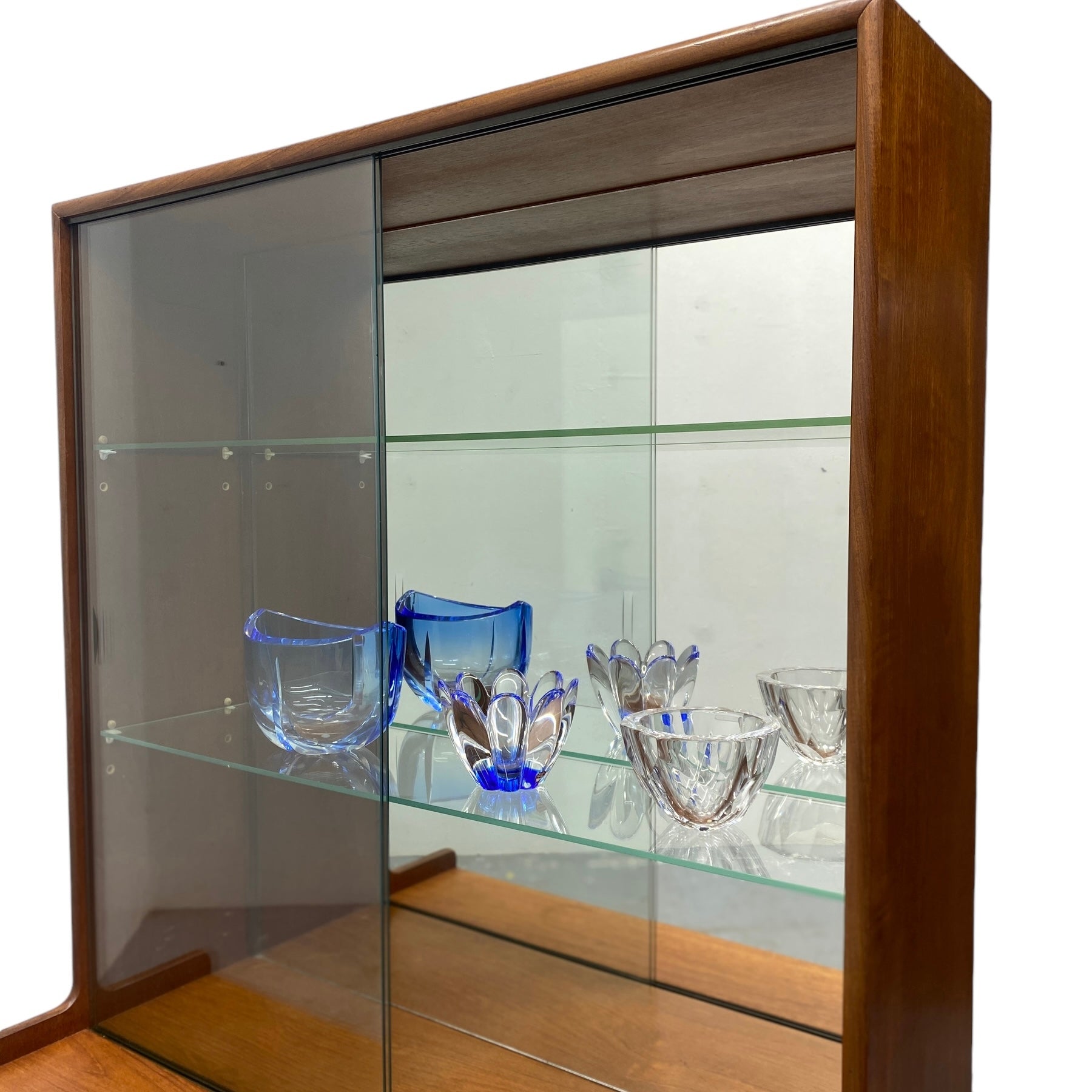 Glass Selving Midcentury Display Cabinet