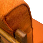 Load image into Gallery viewer, orange piping Cintique Lounge Chair Low Backed
