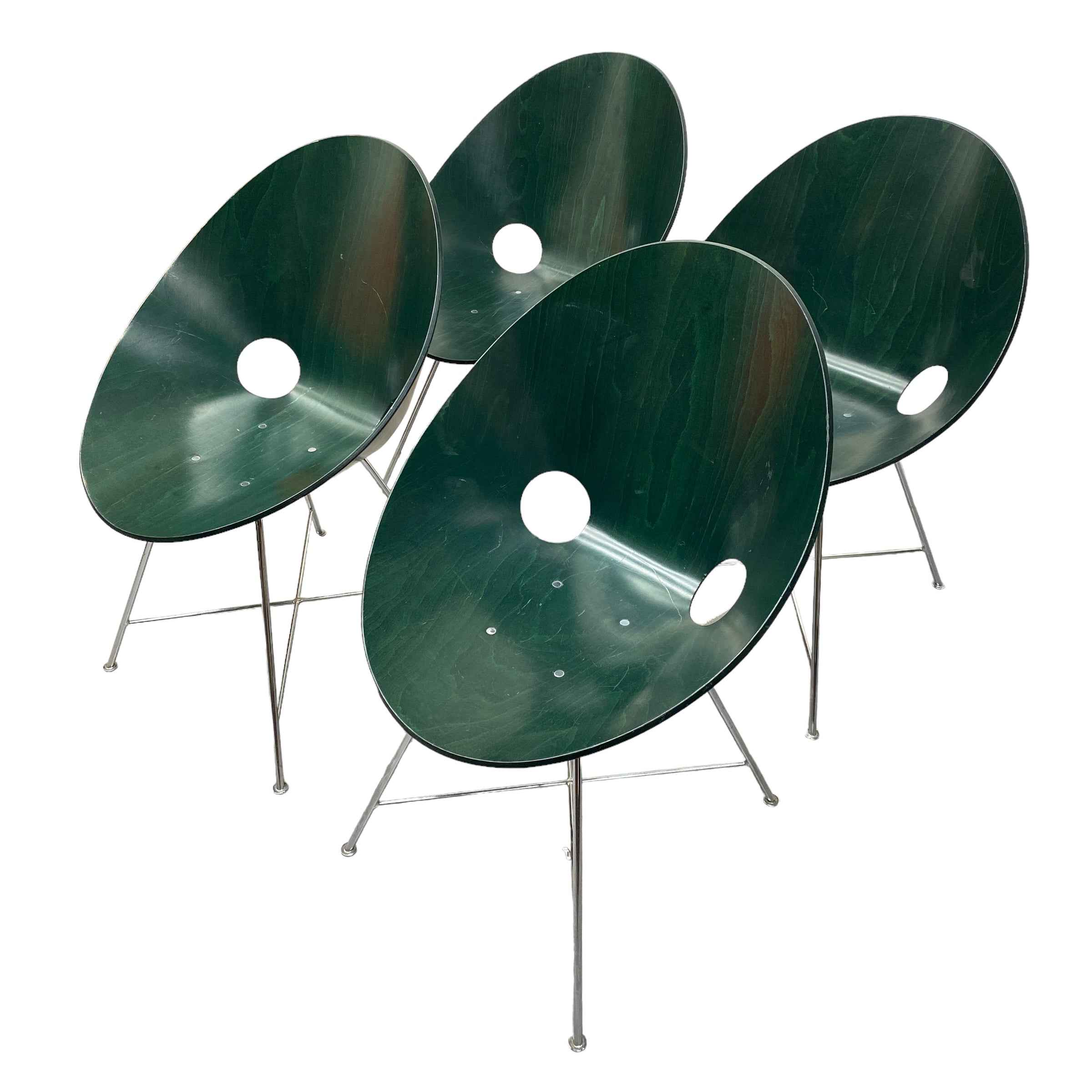 four shell eddie harlis chairs