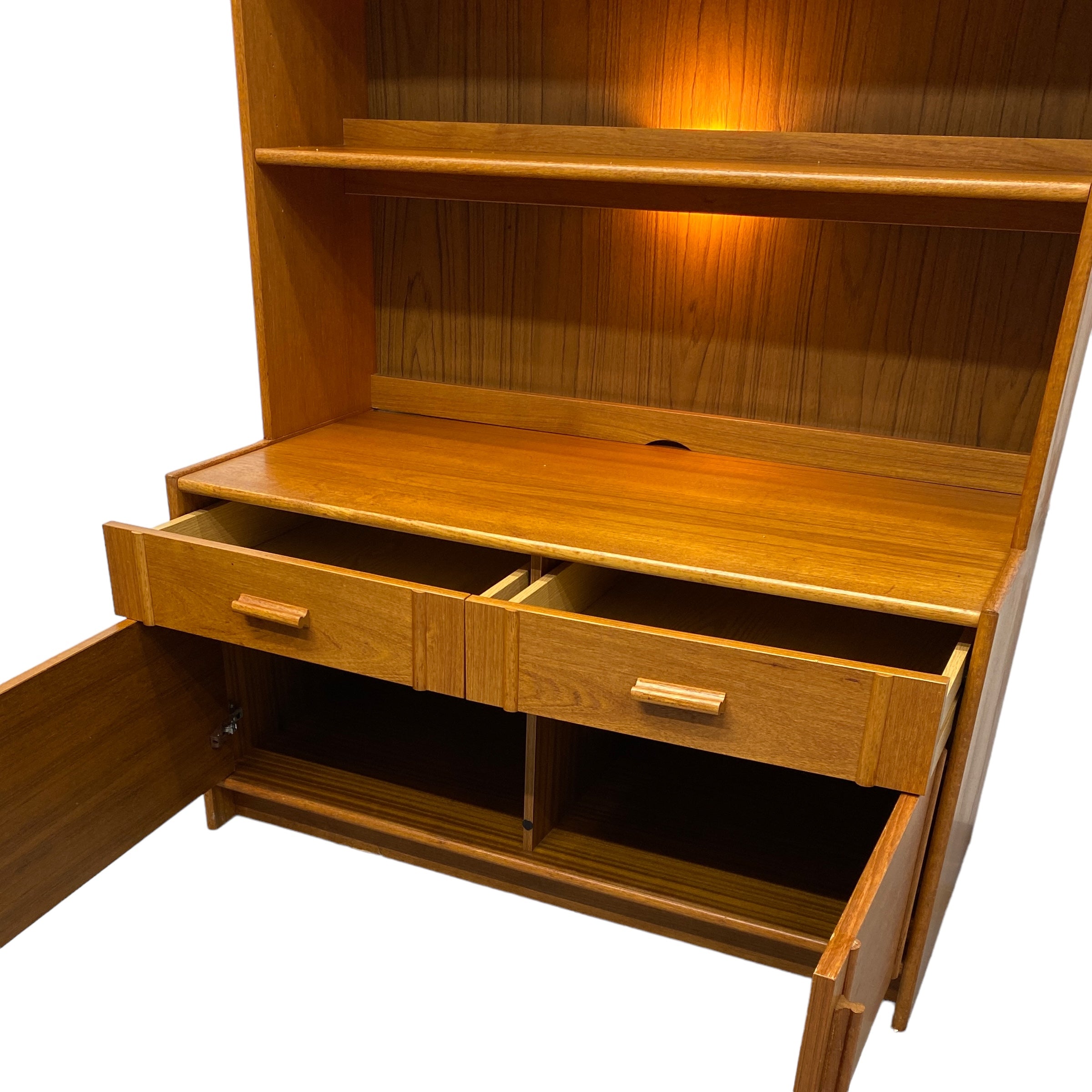 open drawers and cupboards