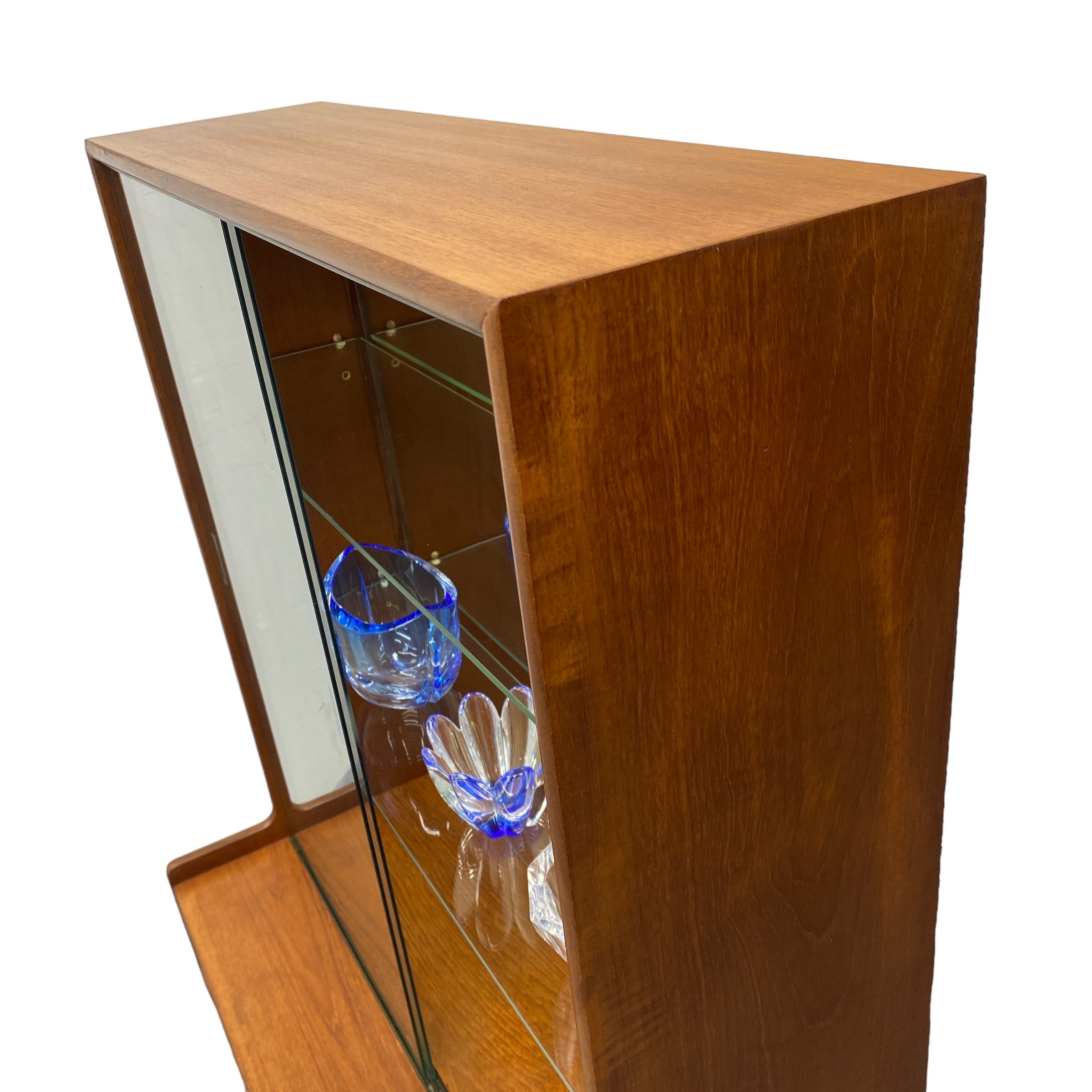 Teak Side Midcentury Display Cabinet