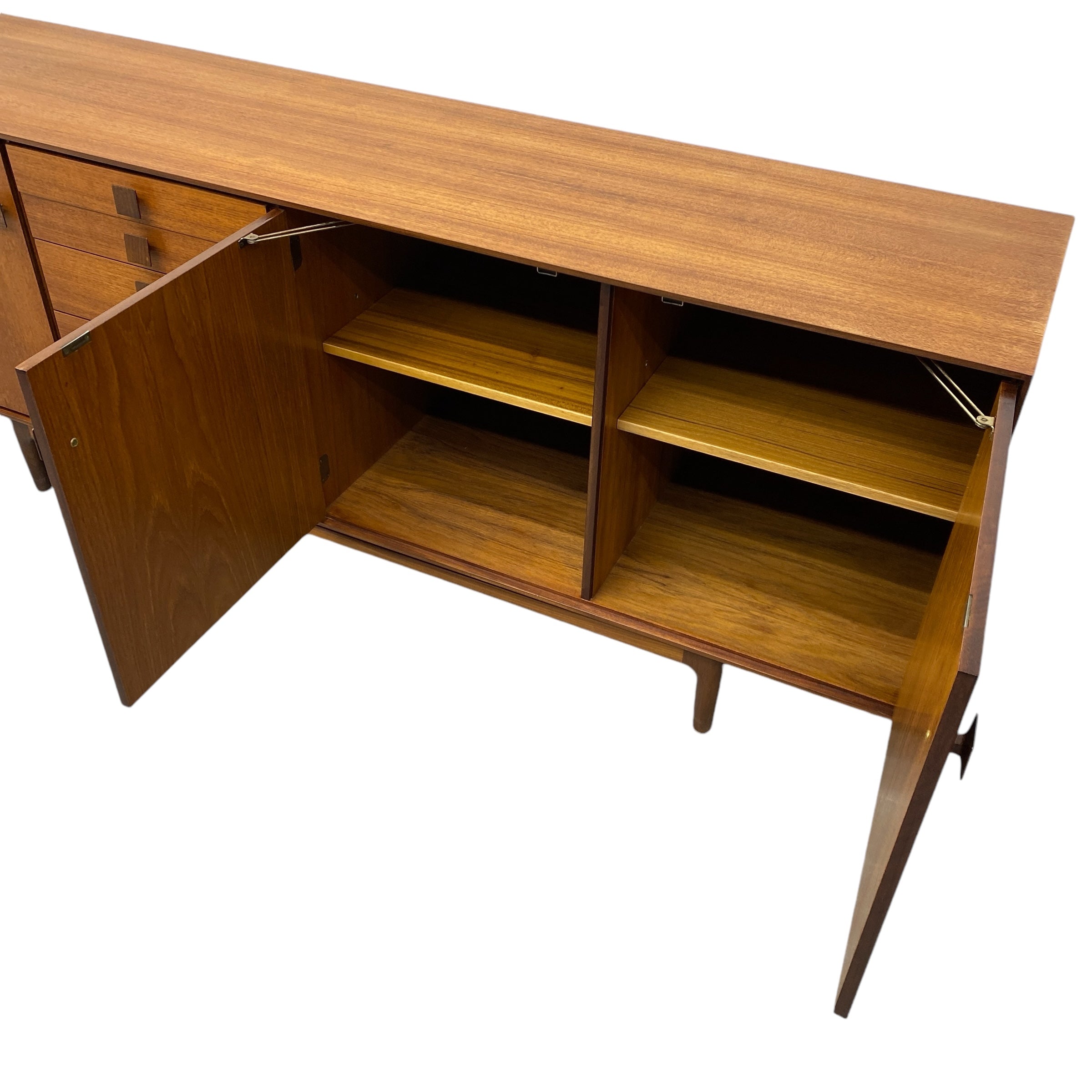 Open Cupboards Midcentury Sideboard Ib Kofod LarsenG Plan 1960s