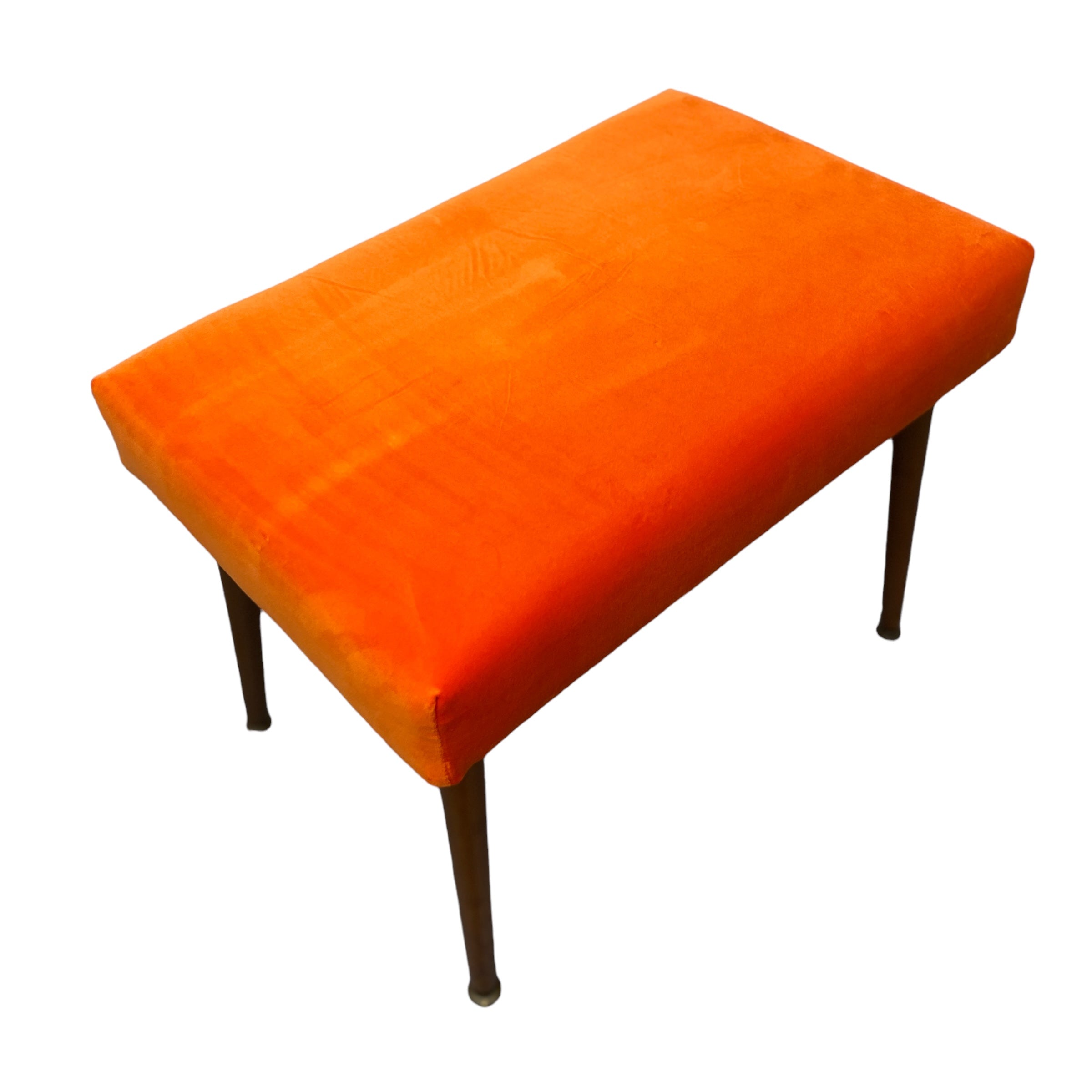 Orange Velvet Reupholstered Seat