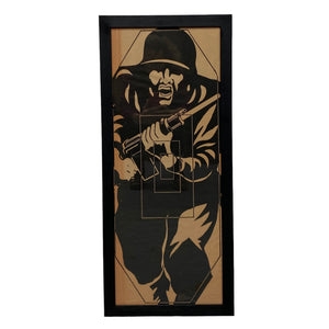 Soldier With Gun Framed Print