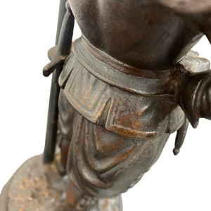 SOLDIER CAST IRON LAMP FIGURE