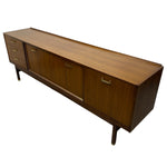 Load image into Gallery viewer, Brass Feet G Plan Sideboard 1950s Concertina Doors Teak
