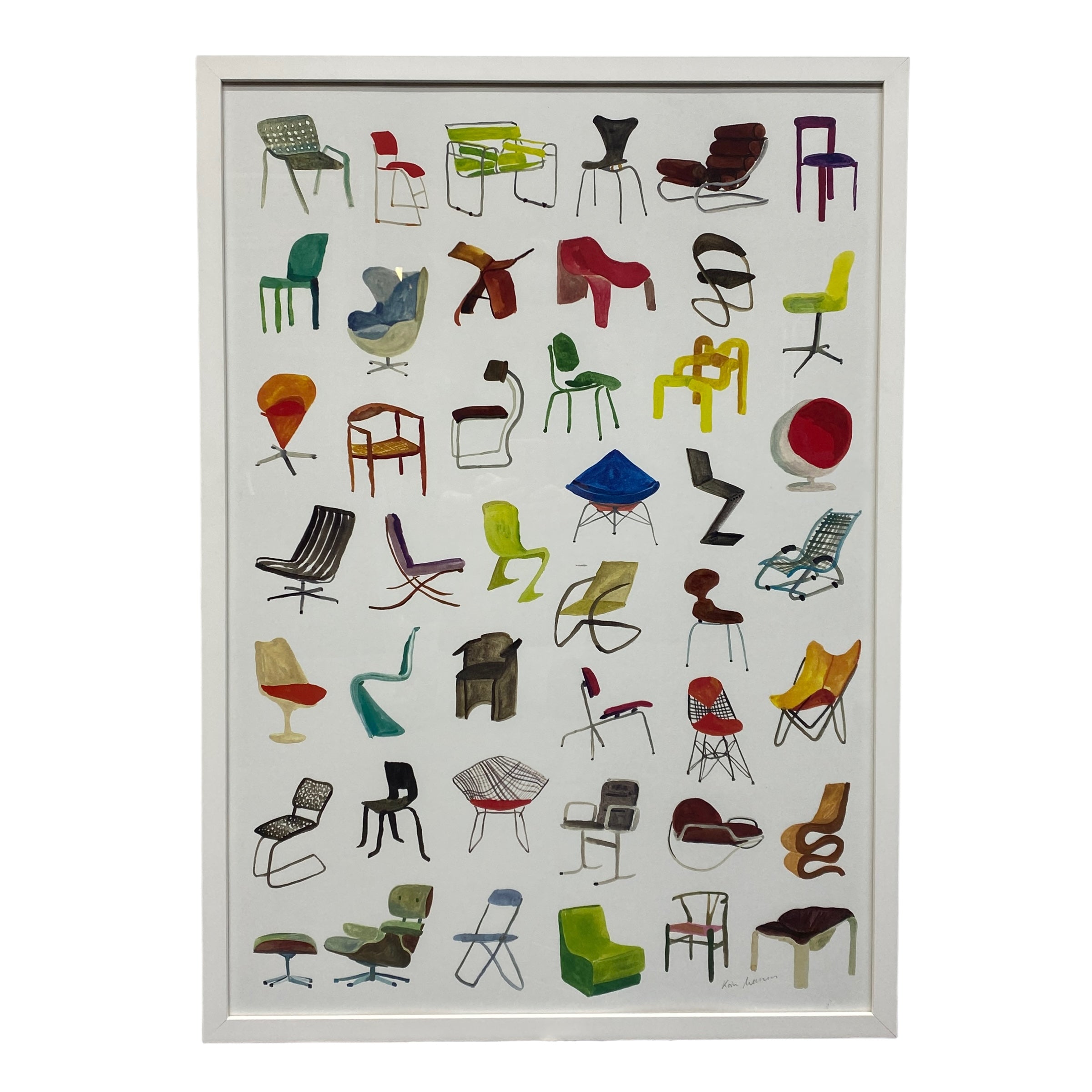 Statement chair Poster Framed