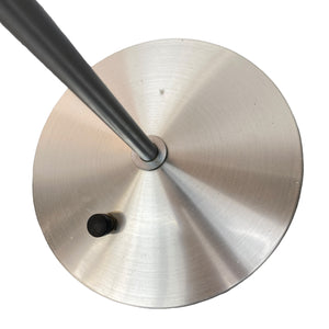 Brushed Steel Lamp Circular Base