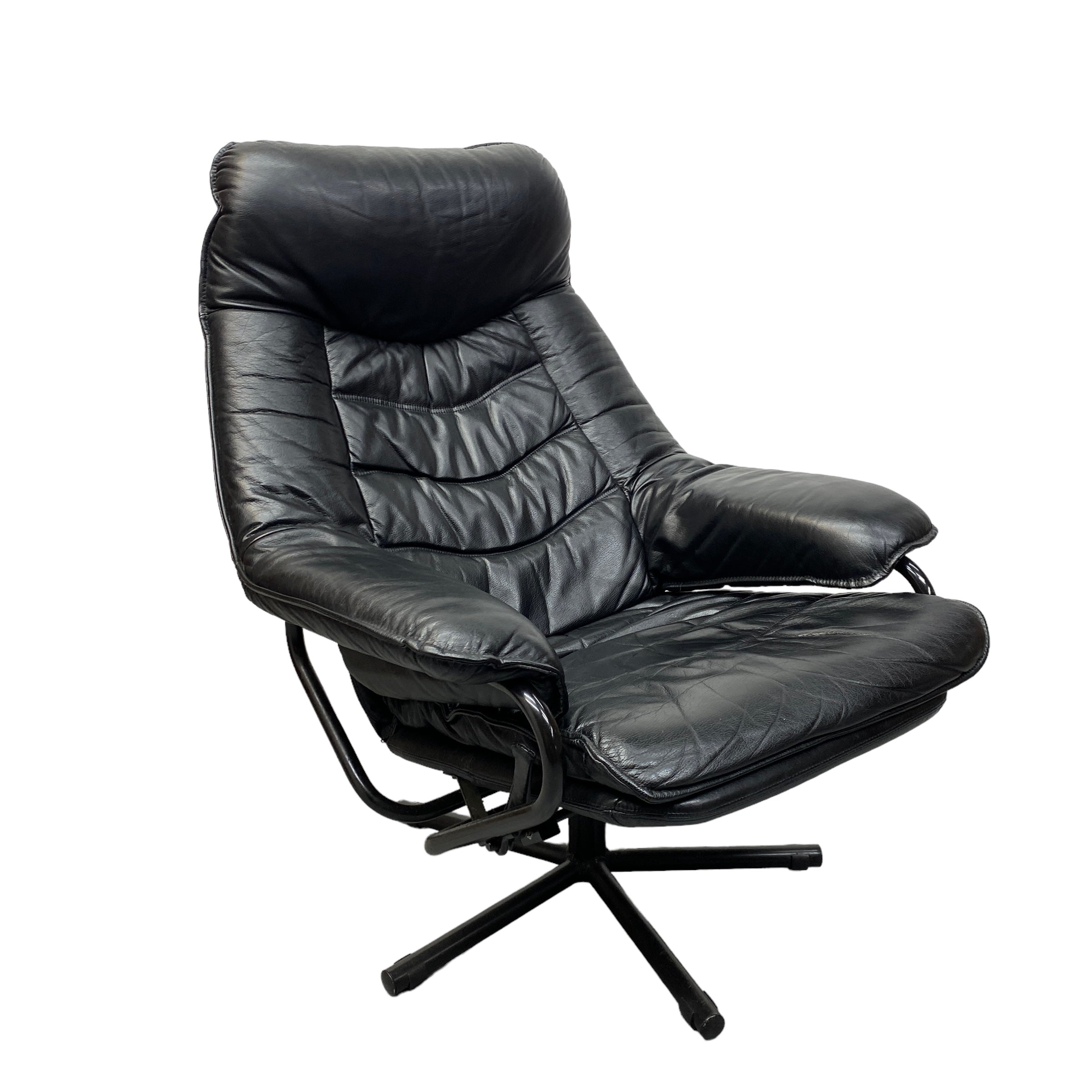 Black Leather Swivel Chair