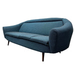 Load image into Gallery viewer, Midcentury Blue Four Seater Sofa
\
