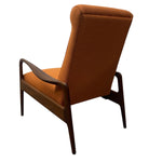 Load image into Gallery viewer, Back of Lounge Chair Greaves &amp; Thomas Recliner Orange Camira
