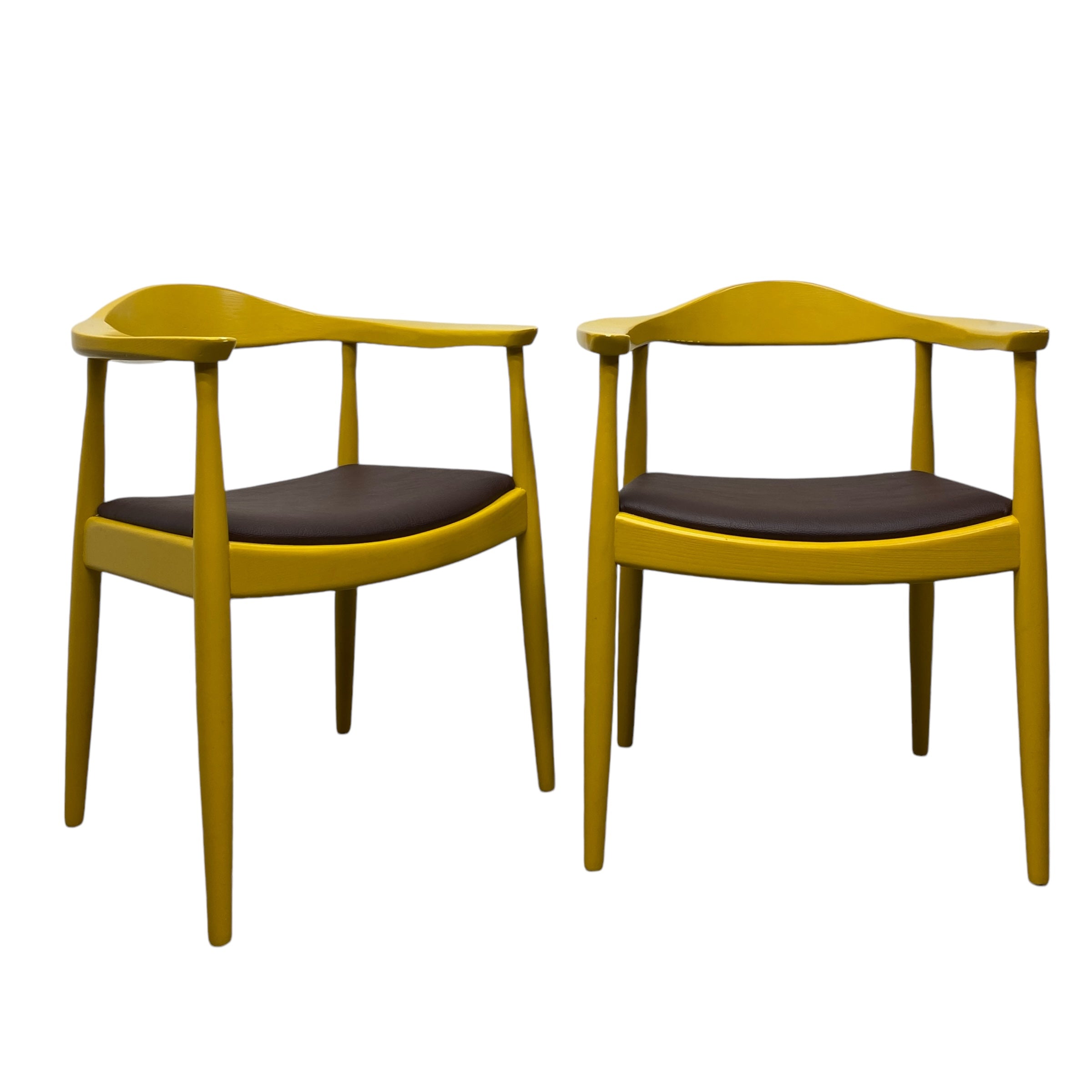 Dining Chairs Hans Wegner Inspired Pair