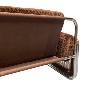 brown canvas sofa back