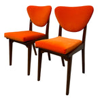 Load image into Gallery viewer, Orange Velvet Chairs
