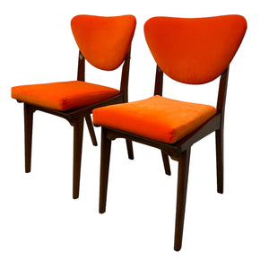 Orange Velvet Chairs