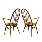 Load image into Gallery viewer, back Of Ercol Carver Dining Chairs Quaker Model 365
