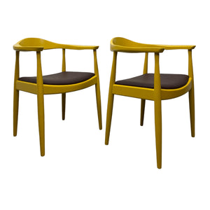 Side Dining Chairs Hans Wegner Inspired Pair