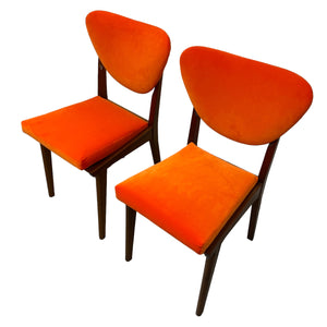 Orange Velvet Seat Pads