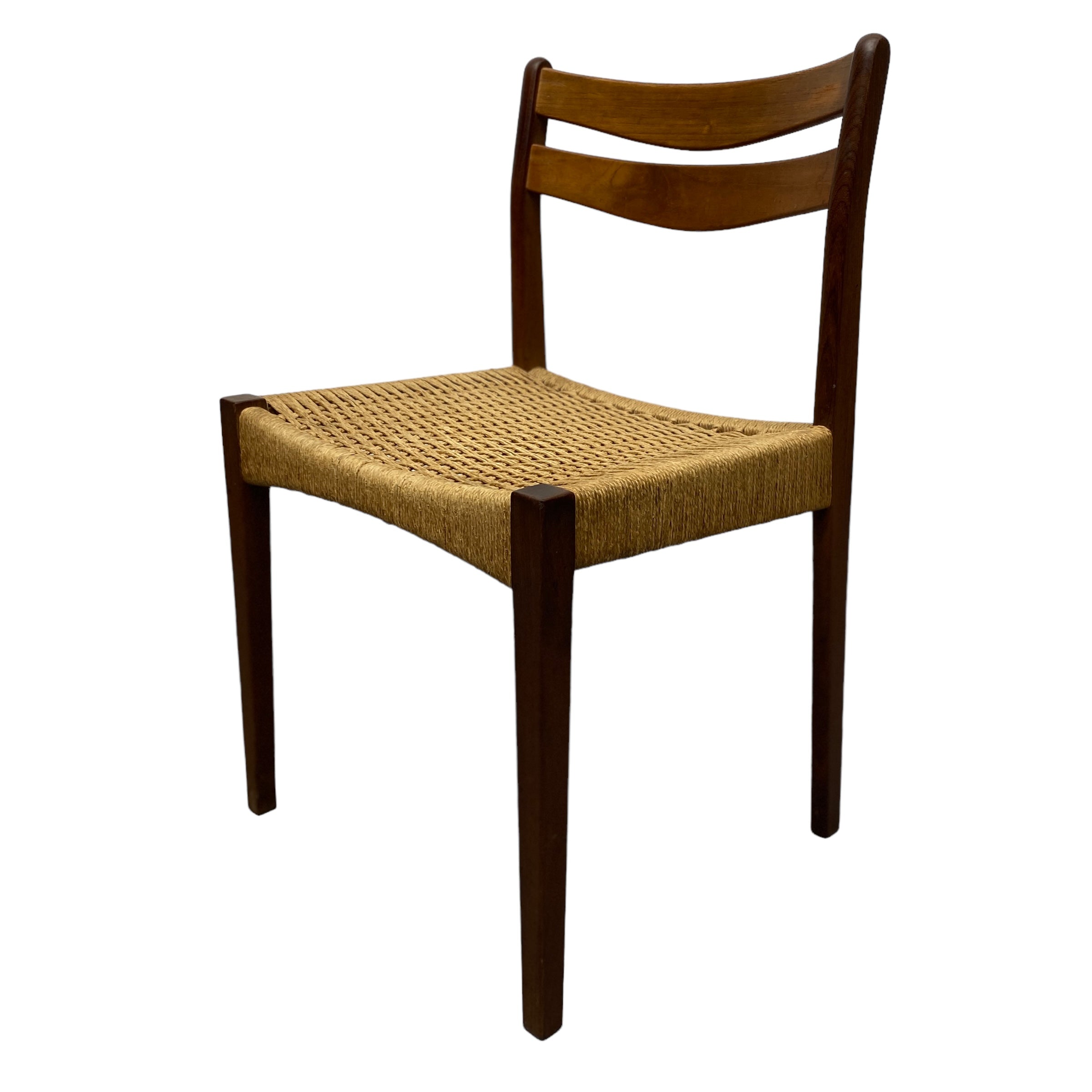 Teak Papercord Dining Chair