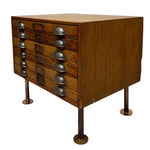 Load image into Gallery viewer, Copper Legs Plan Chest Architects Drawers
