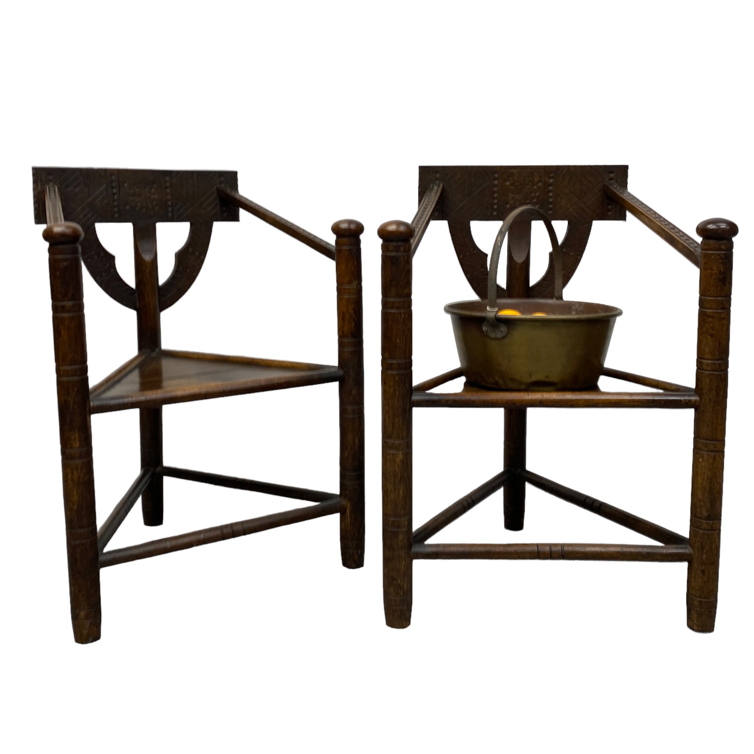 monk chairs pair of